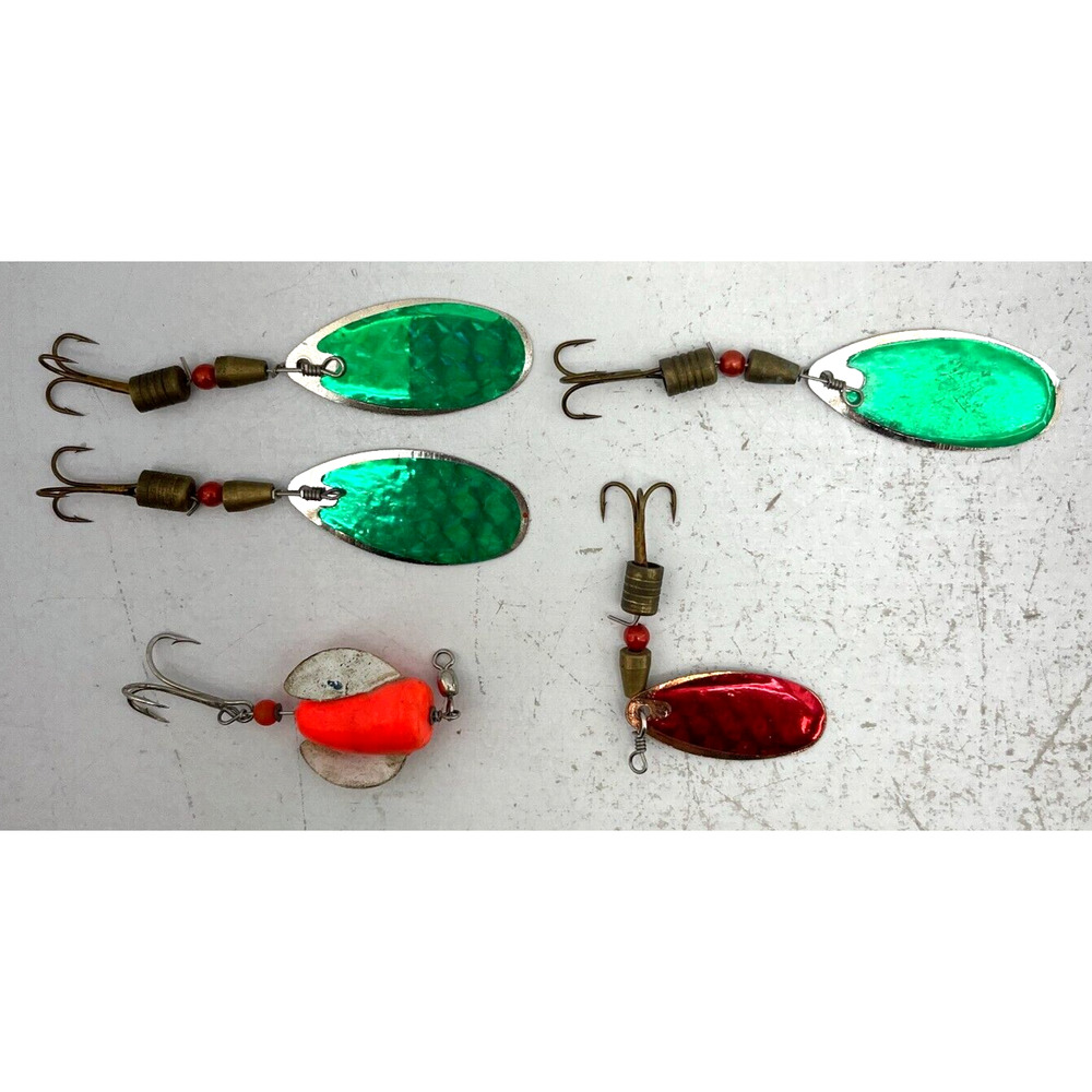 Vintage Metal Fishing Tackles Spoon Spinner Bait Crankbait Lures Lot of 5